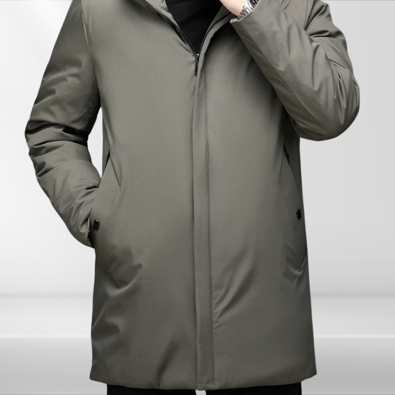 Warm Men's Down Filled Hoodie Jacket