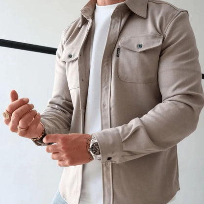 Relaxed Fit Mens Casual Shirt Jacket