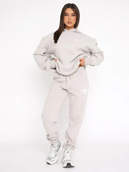 Pink Hoodie and Sweatpants Set for Women