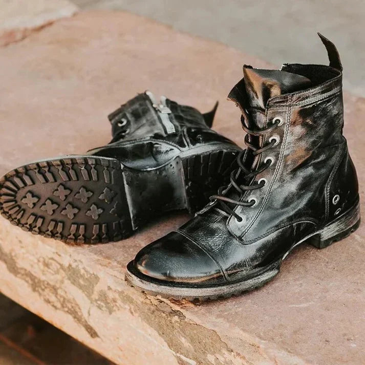 Tough Side Zip Ankle Boots for Men - OutfitLondon