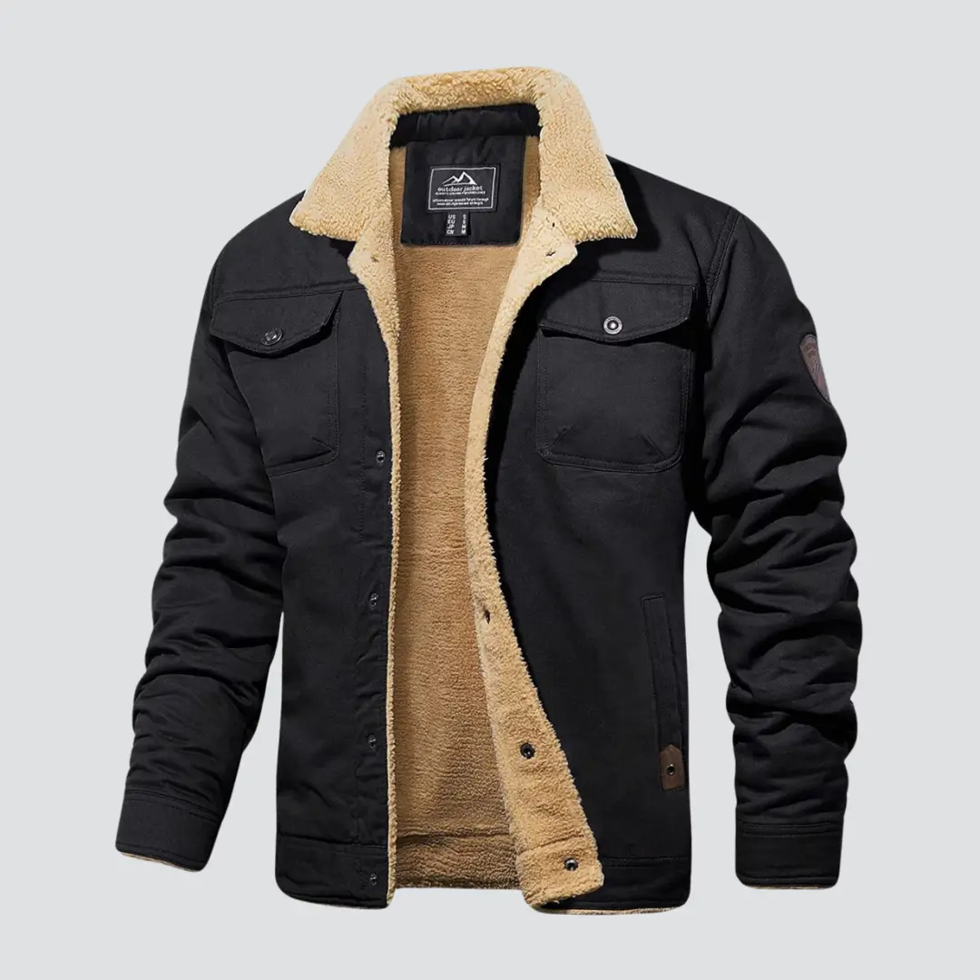 Fleece Lined Mens Winter Parka Coat - OutfitLondon