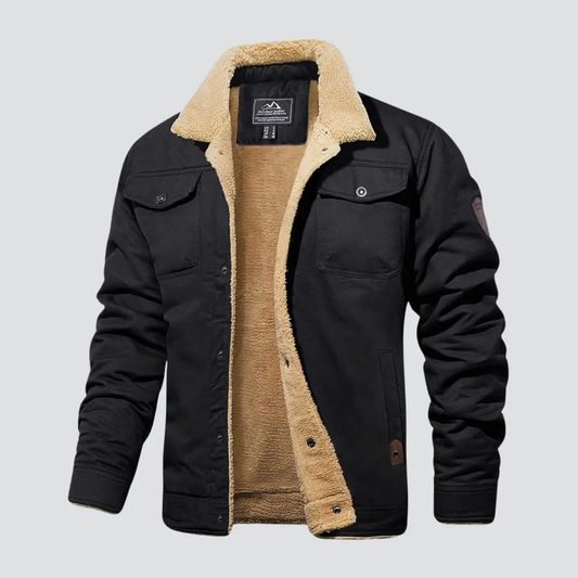 Fleece Lined Mens Winter Parka Coat - OutfitLondon