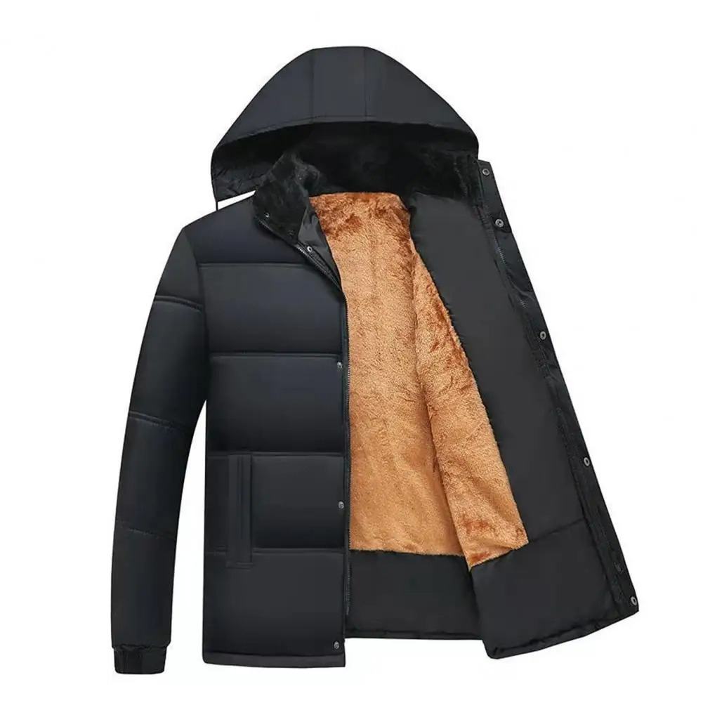 Insulated Men's Quilted Hooded Parka Coat