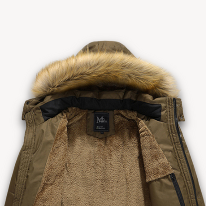 Warm Insulated Snow Jacket - Faux Fur Hooded Coat