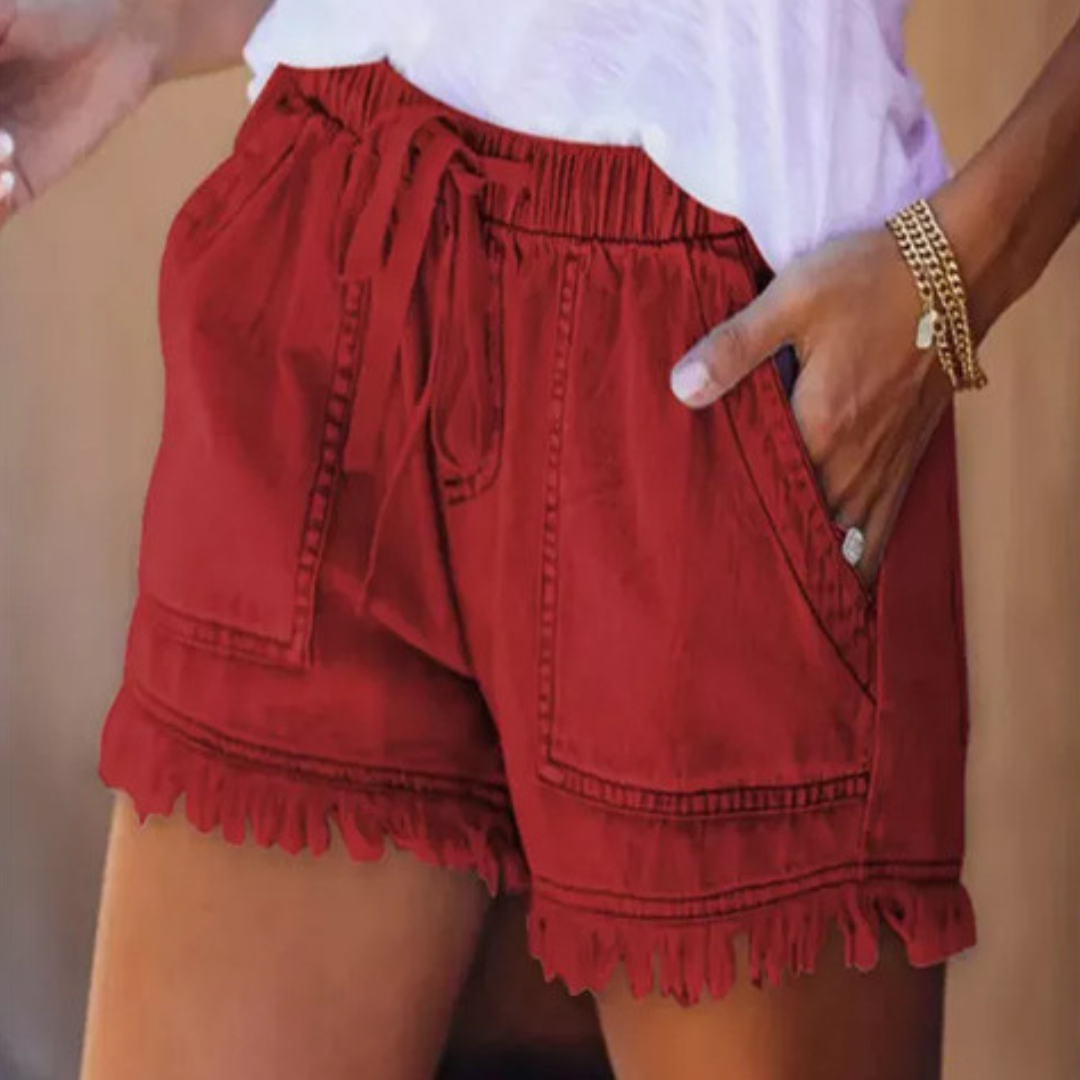 Comfortable Elastic Waist Relaxed Fit Shorts