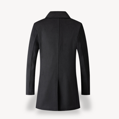 Classic Mens Double Breasted Wool Overcoat