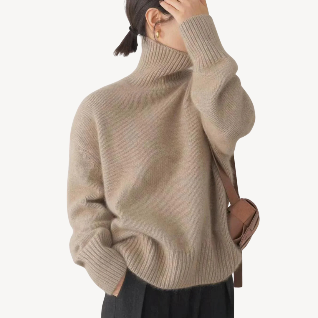 Textured Knit Pullover Sweater for Ladies
