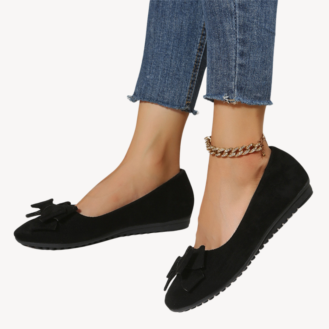 Ladies Soft Bow Ballet Shoes
