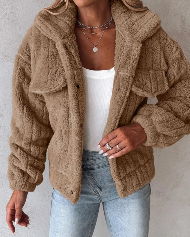 Soft Plush Teddy Jacket for Women