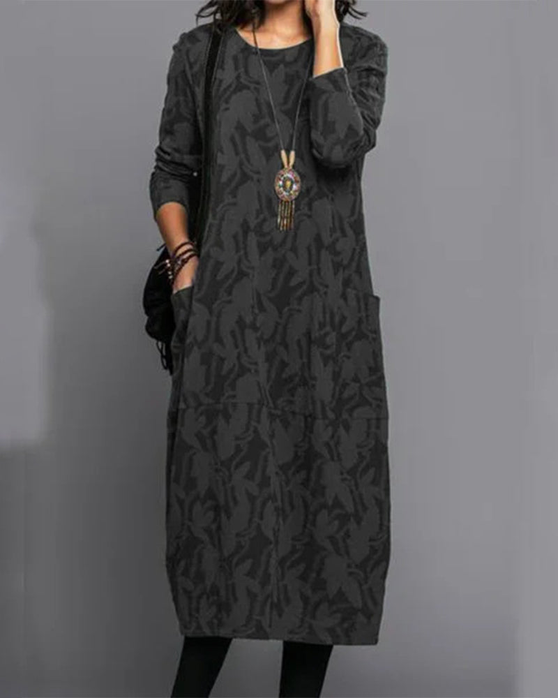 Comfortable Mid Length Ladies Dress