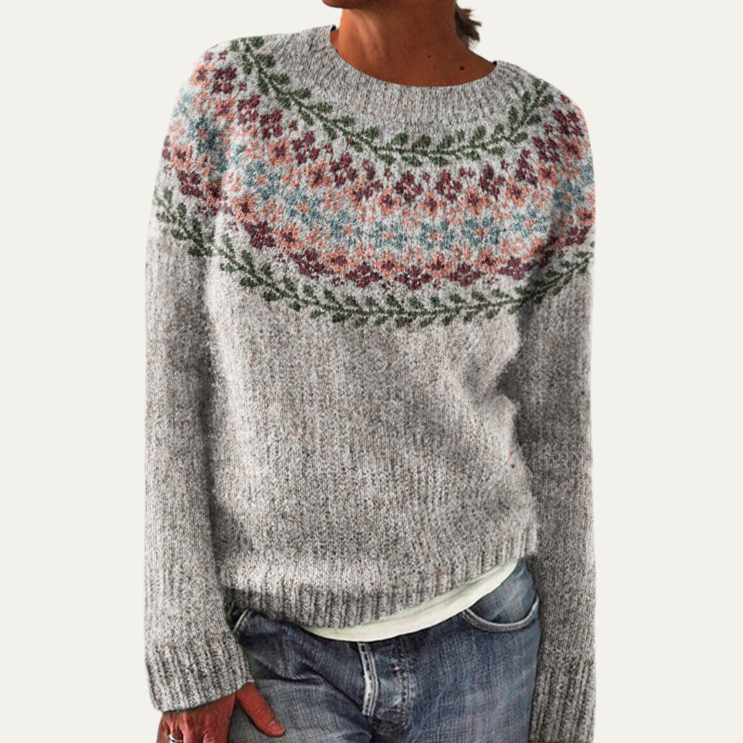Ladies Classic Patterned Pullover Sweater