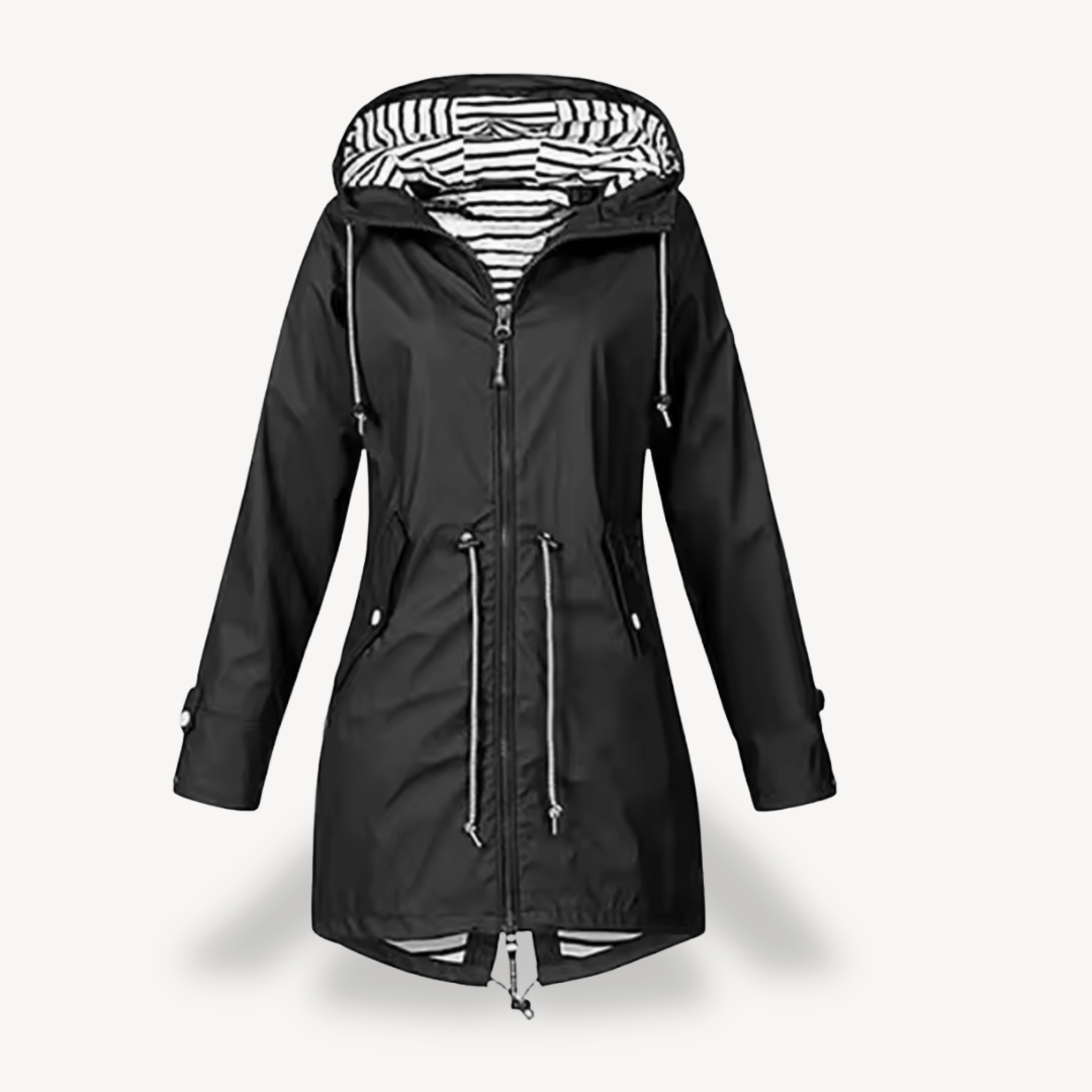 Ladies' Breathable Raincoat with Hood - OutfitLondon