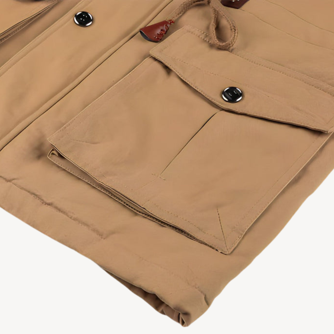 Warm Waterproof Mens Parka Coat with Pockets