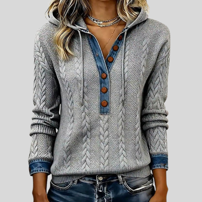Soft Knit Hooded Sweatshirt Pullover