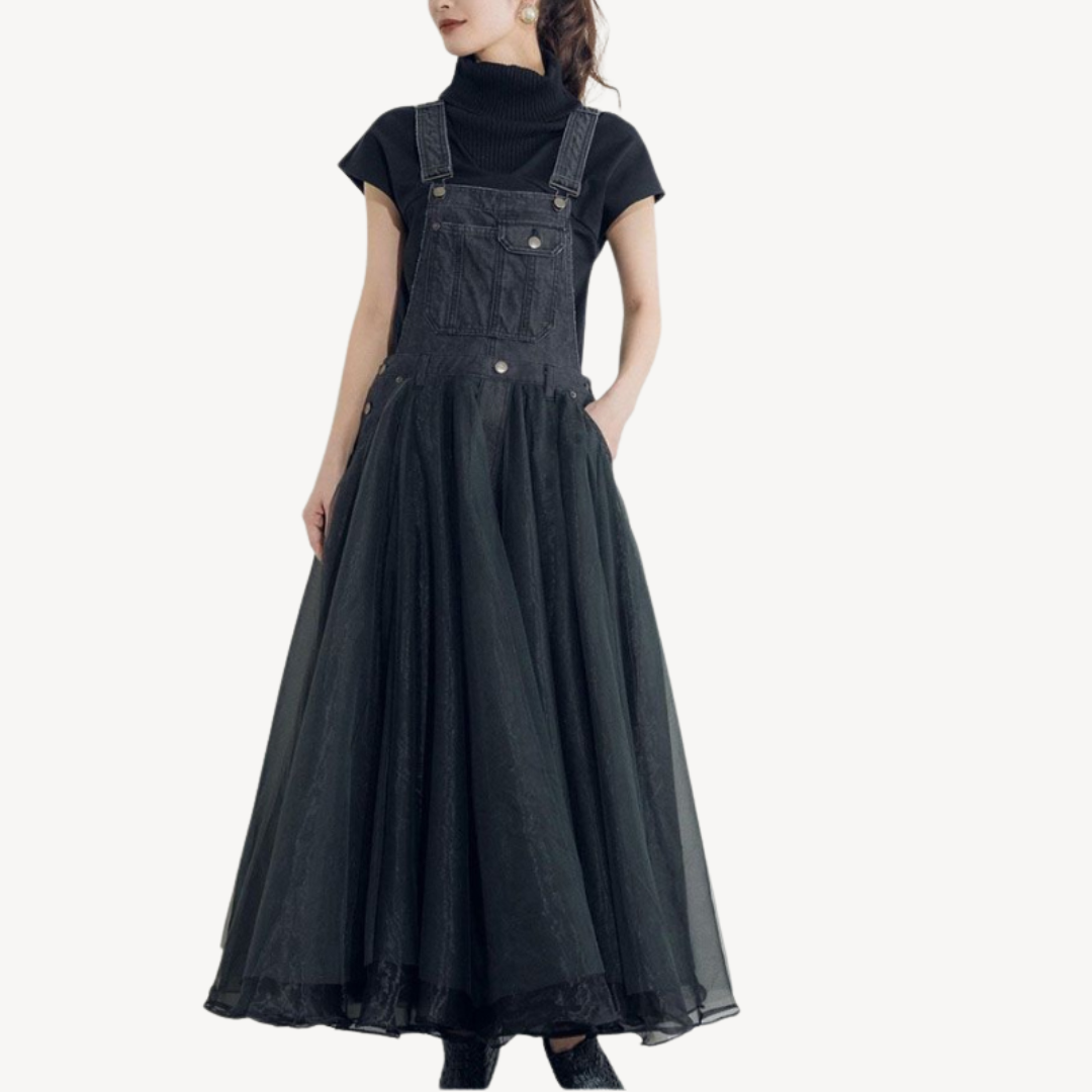 Ladies Blue Jeans Long Dress