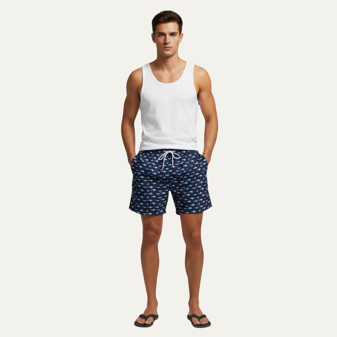 Casual Beach Drawstring Surf Shorts