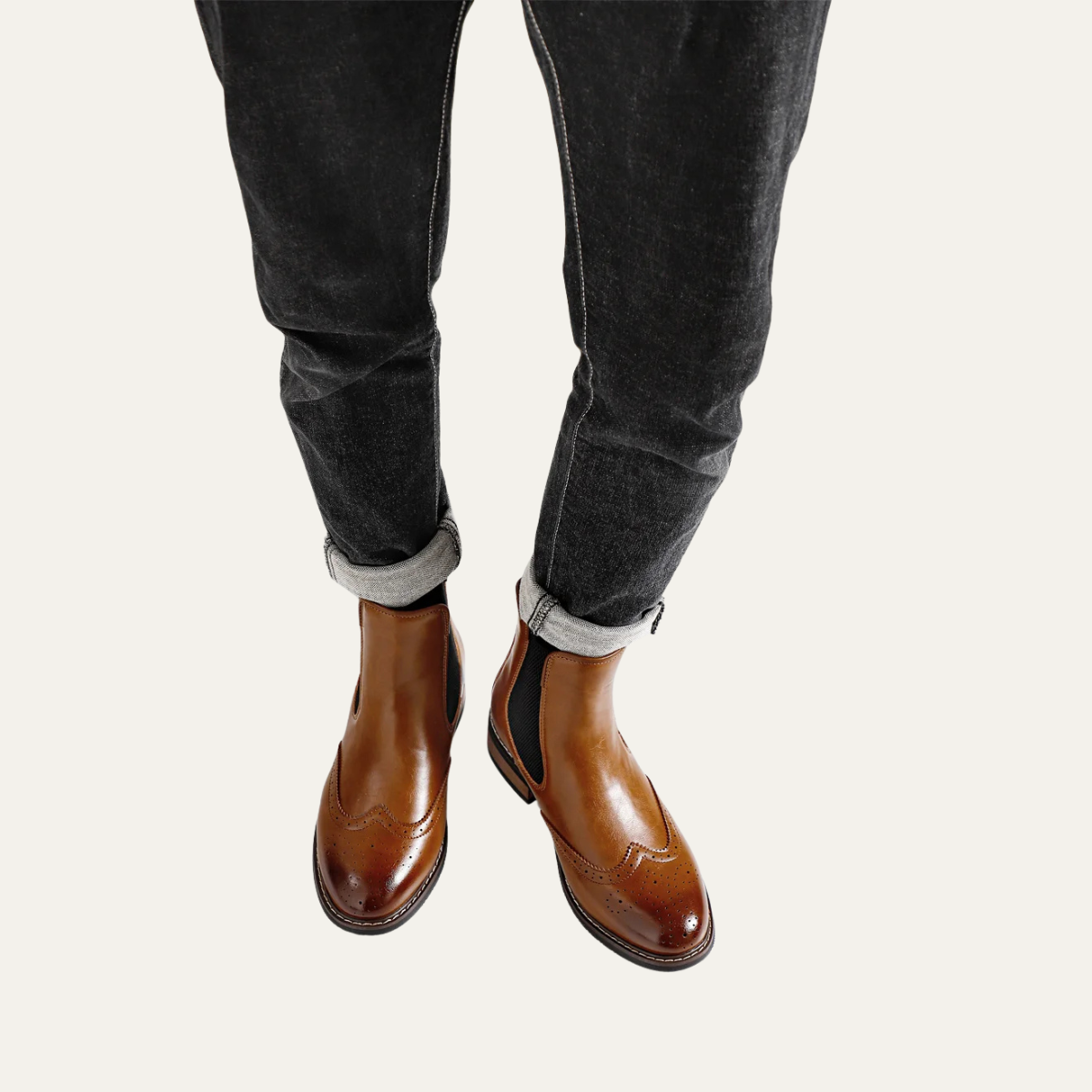 Stylish Men's Leather Ankle Chelsea Boots