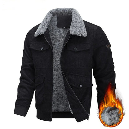 Warm Fleece Lined Classic Corduroy Mens Jacket