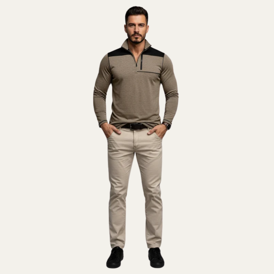Men's Lightweight Quarter Zip Fleece Jacket