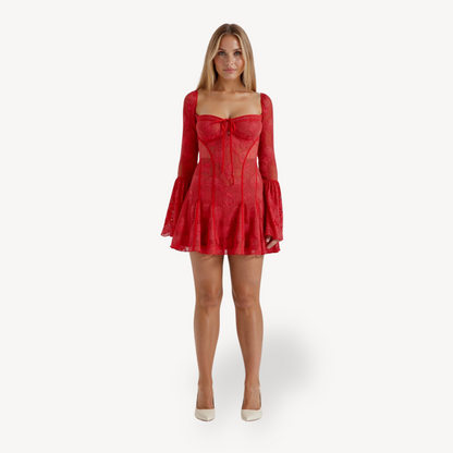Elegant Lace Fit Mini Dress for Women - OutfitLondon