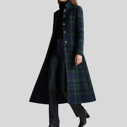 Classic Red Plaid Winter Coat