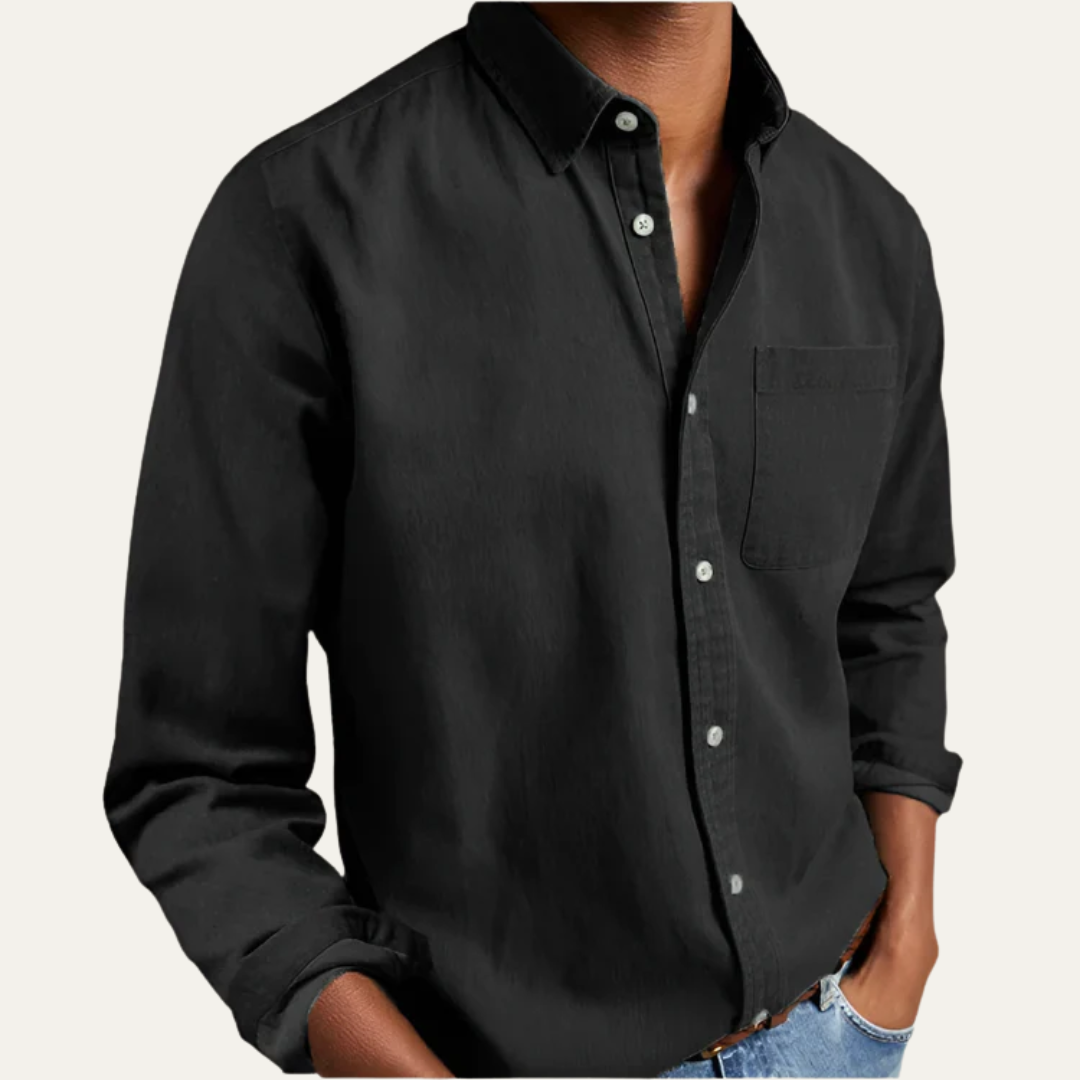 Men's Traditional White Button Down Shirt