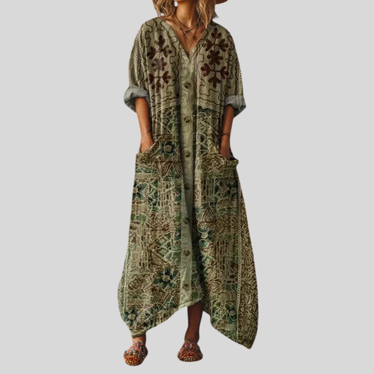Relaxed Fit Maxi Sundress