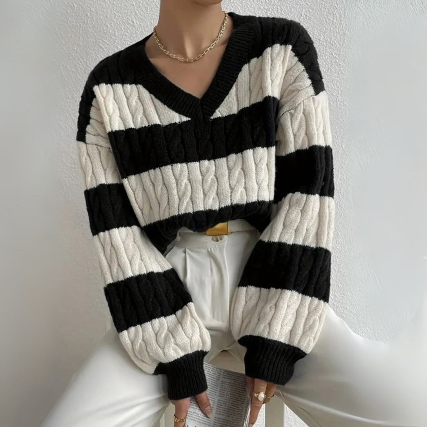 Soft Relaxed Fit V-Neck Sweater