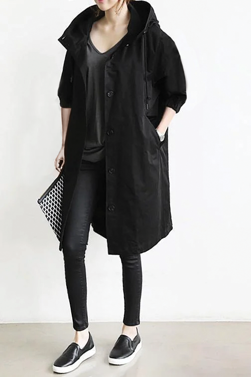 Women's Hooded Trench Coat