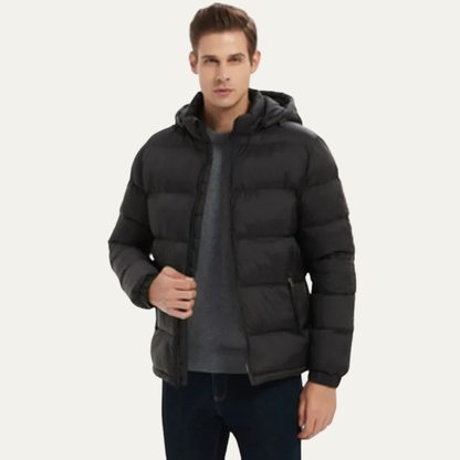 Warm Men's Puffer Hooded Winter Jacket Coat