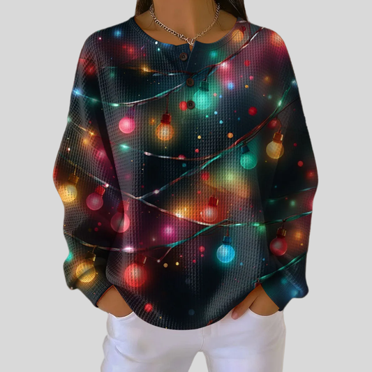 Festive Holiday Sweater with Lights and Snowflakes - OutfitLondon