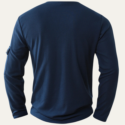 Relaxed Fit Men's Waffle Knit Casual Shirt