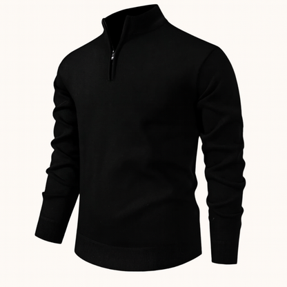 Classic Mens Quarter Zip Sweater