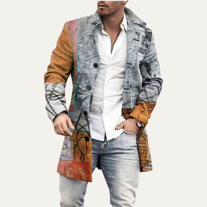 Classic Fit Plaid Wool Winter Coat