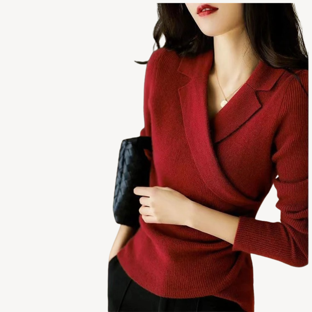 Soft Women's V-Neck Knit Sweater