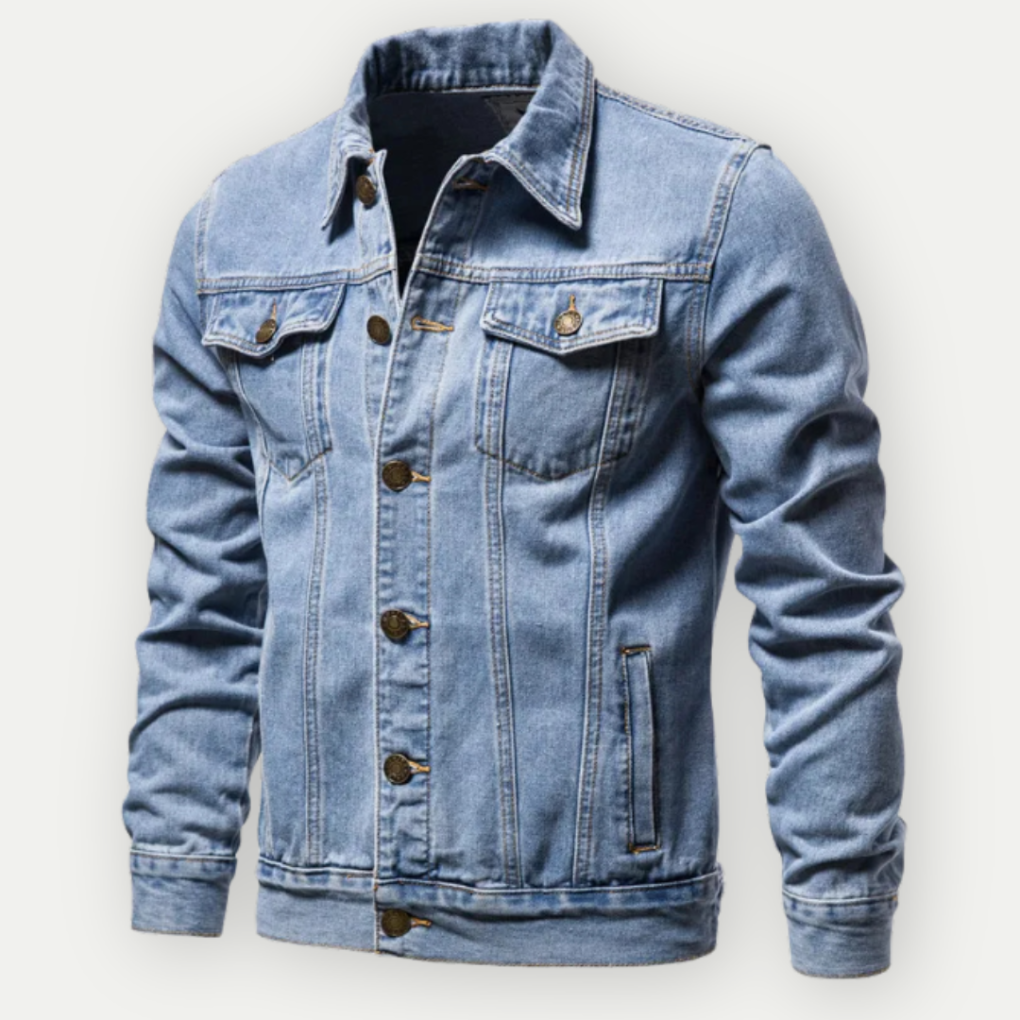 Men's Stylish Blue Jeans Jacket