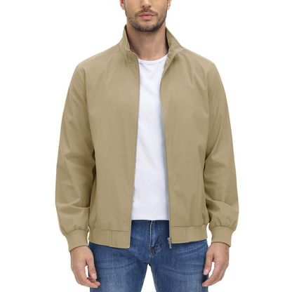 Slim Fit Zip Up Leather Jacket