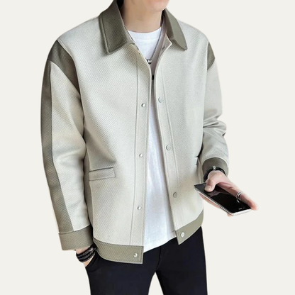 Men's Stylish Colorblock Varsity Jacket