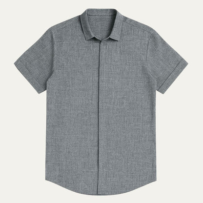 Relaxed Fit Pastel Short Sleeve Mens Shirt