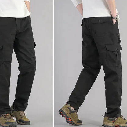 Comfortable Fit Cargo Pants with Stretch Waist