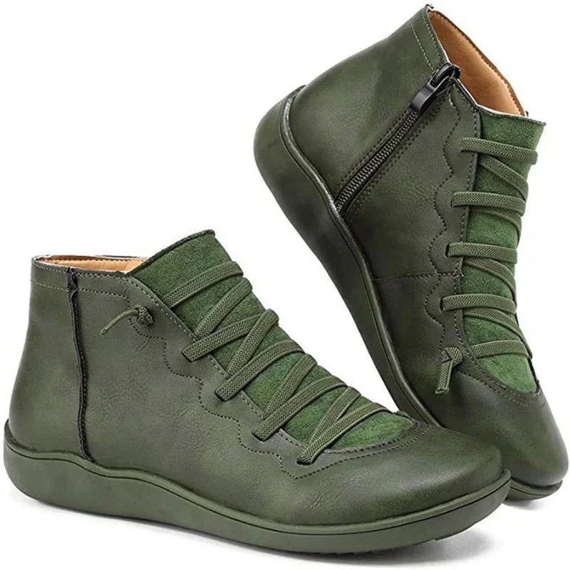 Ladies Premium Cozy Ankle Boots - OutfitLondon