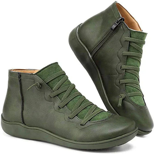 Ladies Premium Cozy Ankle Boots - OutfitLondon