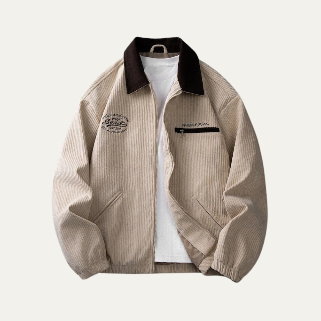Men's Large Heavy Duty Zip Up Work Jacket