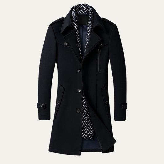 Classic Fit Mens Tailored Overcoat - OutfitLondon