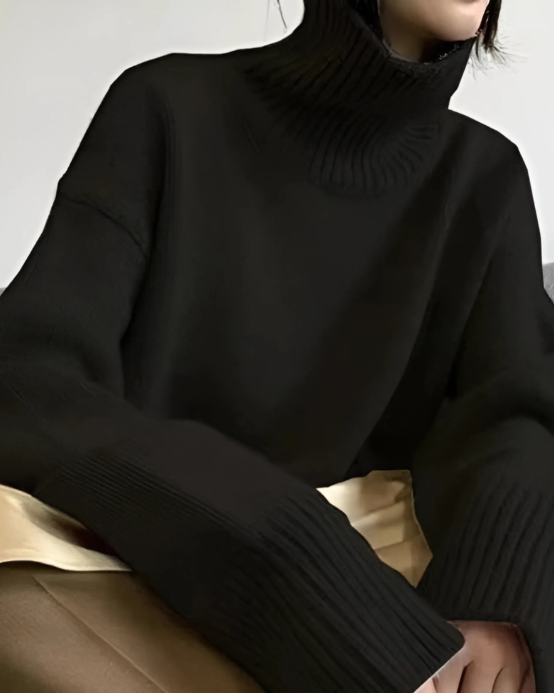 Warm Luxurious Cashmere Turtleneck Sweater