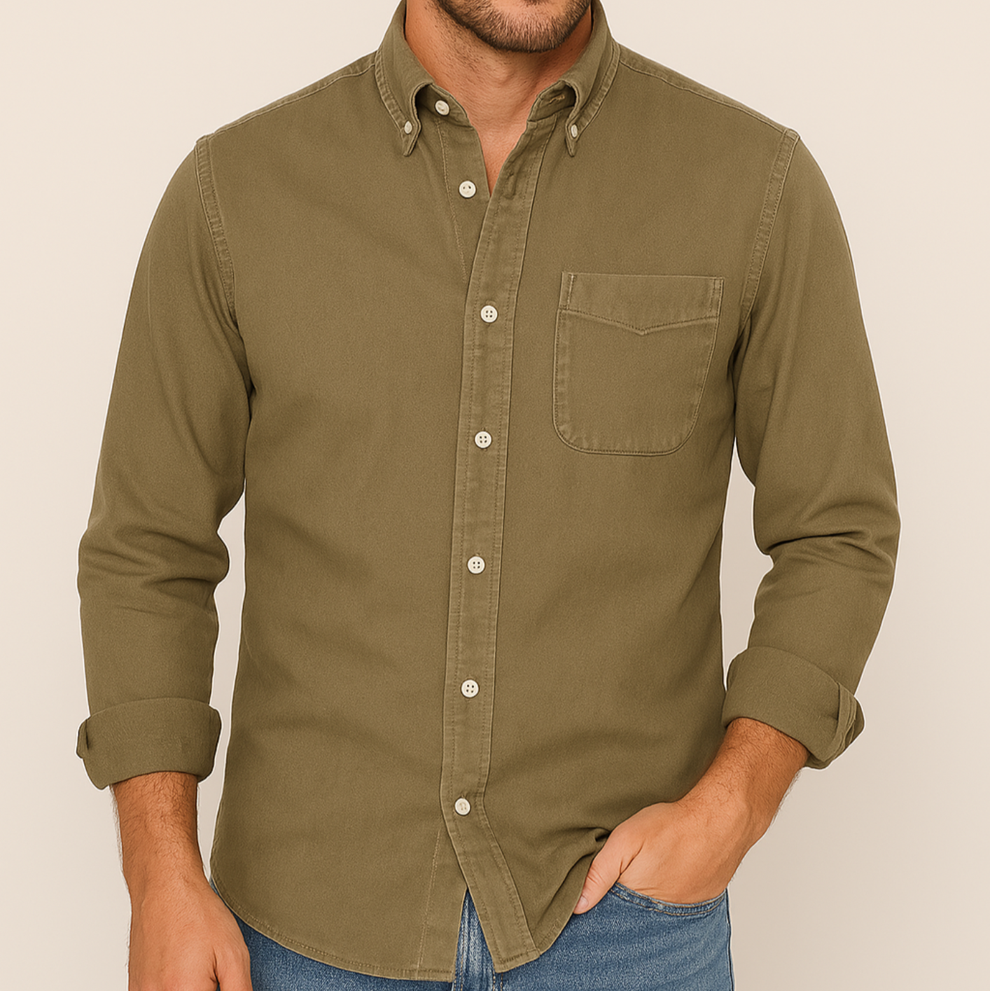 Comfortable Men's Casual Button Down Shirt