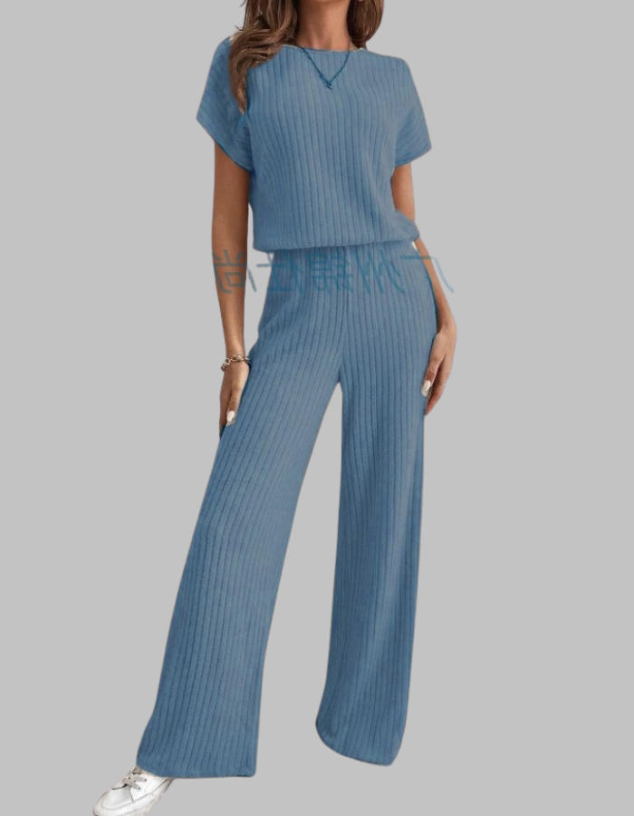 Relaxed Fit Short Sleeve Loungewear Set