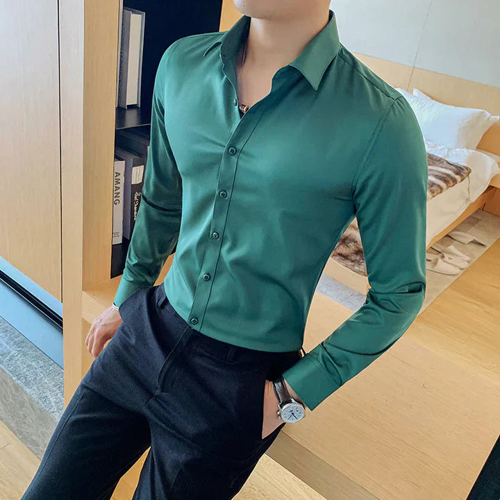 Classic Fit Formal Dress Shirt for Men