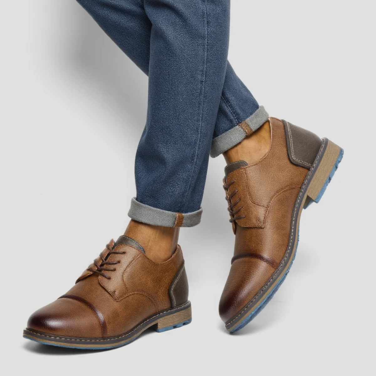 Classic Mens Vintage Leather Lace Up Shoes