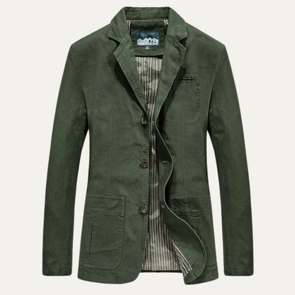 Relaxed Fit Cotton Jacket with Pocket Details - OutfitLondon